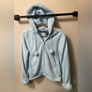 Catalina Girl’s Baby Blue Size 12-14 Hooded Zip Up Jacket